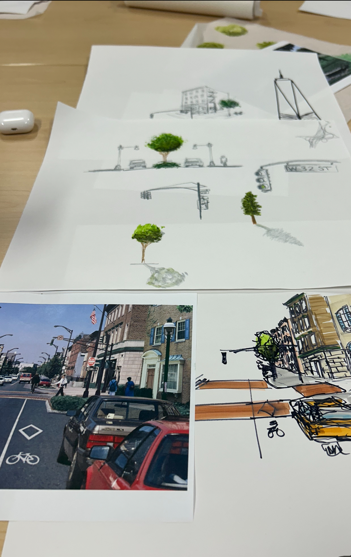 Sketch of green space ideas
